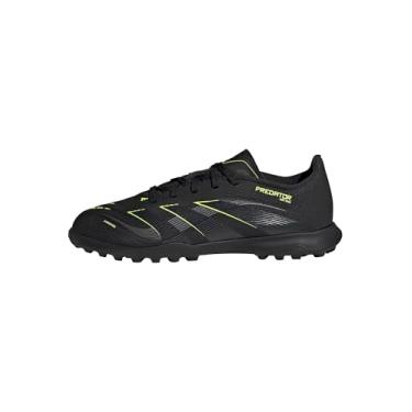 Imagem de adidas Tênis unissex infantil League Predator Turf, Preto/carbono/limão lúcido, 18
