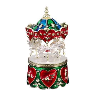 Imagem de Baoblaze Caixa de joias organizadora de porta-anéis esmaltados para decoração de casa, caixa para anéis, pulseiras, brincos para mulheres, pequena