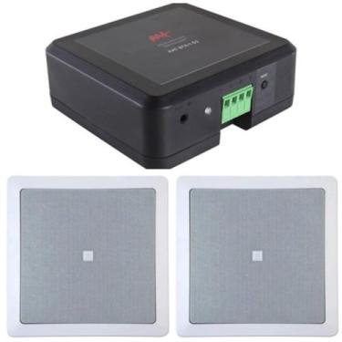Imagem de Amplificador AAT BTA-1 BT + 2 Caixas Gesso JBL 6CO1Q