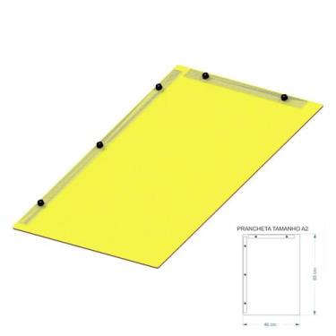 Imagem de Prancheta Desenho Técnico Arquitetura Engenharia Amarelo A2 - Fenix