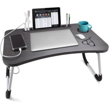 Imagem de Mesa Notebook Dobrável E Portátil Para Cama E Sofá Cor Preto - Foldabl