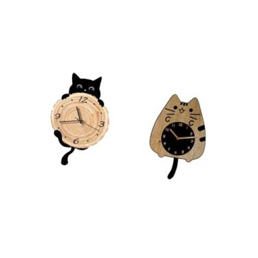 Imagem de Bothyi Relógio de Parede Fofo de Gato, Decoração de Parede, Presentes, Relógio Pendurado Silencioso Sem -taque, Ornamento para Cozinha, Escritório, Quar
