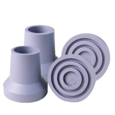 Imagem de DORANMI Conjunto de 4 pontas de bengala de caminhada de 1,2 m, substituição antiderrapante de pontas de borracha preta, base de bengala resistente, pé de bengala antiderrapante para pontas de muleta