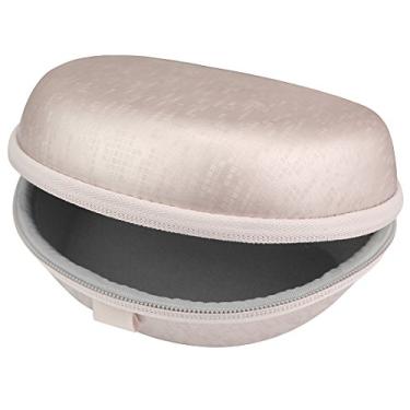 Imagem de Linkidea Estojo de transporte para fones de ouvido compatível com Beats Solo 4, Solo 3, Solo Pro, bolsa de viagem protetora de substituição rígida com cabo, armazenamento de carregador (dourado)