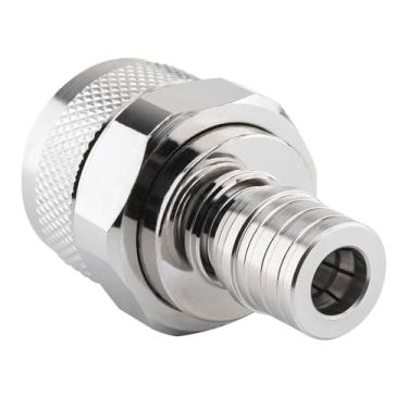 Imagem de onelinkmore Adaptador N macho para QMA macho, conector RF de 6 GHz para estação base de comunicação celular 5G mmWave/Satcom, sistema de antena 4G/5G, transmissão de sinal, roteador WiFi