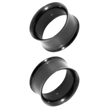 Imagem de XIMAX 2 peças de calibre de orelha de aço cirúrgico, túneis de orelha, acabamento espelhado, alargador duplo, alargador, alargador, brincos para orelhas, expansor de orelha, piercing corporal, joia