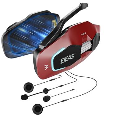 Imagem de SolaMr X10 Capacete de motocicleta Bluetooth, alto-falantes, fone de ouvido, capacete de esqui, intercomunicador, sistema de comunicação de malha integrado, suporta 10 ciclistas com Bluetooth 5.1