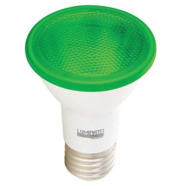 Imagem de Lâmpada LED PAR 20 6W Verde IP65 Bivolt Luminatti, Luz Verde, E27, 110