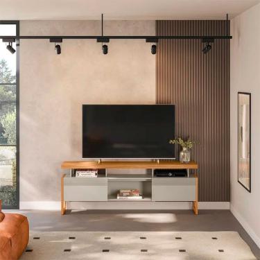 Imagem de Rack para TV até 70 2 Portas de Correr MDP e MDF Esmeralda Linea Brasil