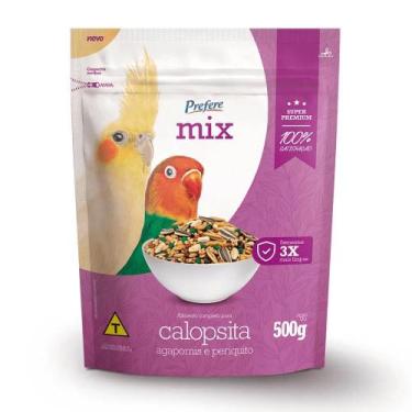 Imagem de Alimento Prefere Mix para Calopsita, Agapornis e Periquito 500g