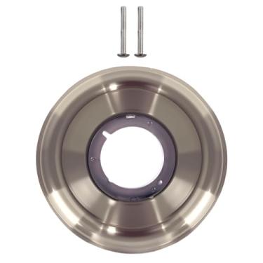 Imagem de Ryutain Substituição de escudo para Moen 16090 compatível com torneiras de chuveiro de banheira de uma alça ABS acabamento cromado fácil instalação inclui ferragens de montagem (BN)