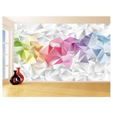 Imagem de Papel De Parede 3D Geométrico Formas Linhas Cor 3,5M Gmt106