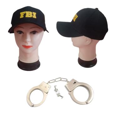 Imagem de Kit Fantasia Do Policial F B I C/ 2 Peças