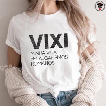 Imagem de Camiseta Minha Vida em Algarismo Romano - Mina Store, Branco, M