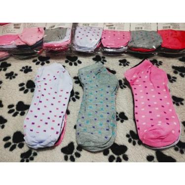Imagem de Meia Feminina Soquete Cano Curto - Padrão, 9 pares misto, 35-40