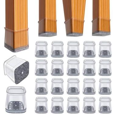 Imagem de Protetores de pernas de cadeira BUMACO, capas de piso de silicone, 20 