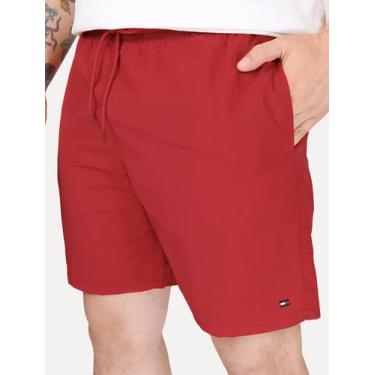Imagem de Short Tommy Hilfiger Masculino Regular Fit Medium Drawstring Vermelho,