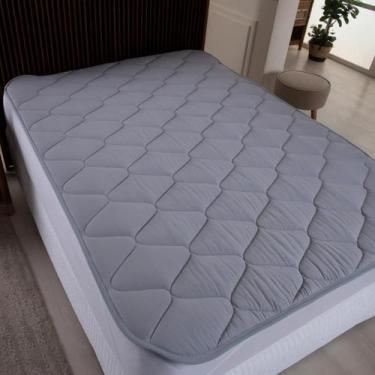 Imagem de Pillow Top Percal 400 Fios Protetor de Colchão Matelado com Viés 400g/