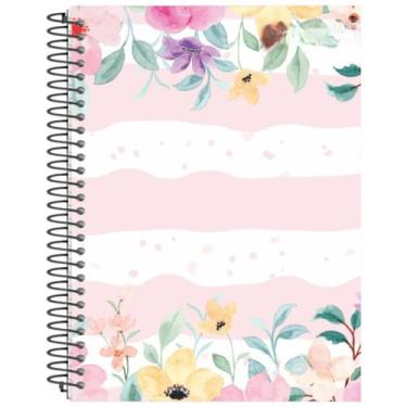 Imagem de Caderno de 20 Matérias 280 Folhas Floral Espiral Capa Dura - PanAmeric