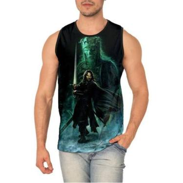 Imagem de Regata Masculina Senhor Dos Anéis Rei Dos Mortos727 - smoke, Preto, G