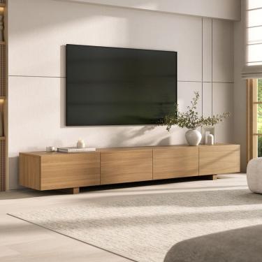 Imagem de Rack para Tv até 75 Polegadas 210cm Aruá Cabecasa Madeiramadeira Jatoba