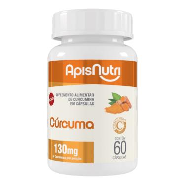 Imagem de Cúrcuma (Açafrão) 130mg 60 Caps - ApisNutri