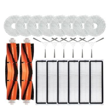 Imagem de Compatible With XMI Robot Vacuum S10+ / S10 Plus / B105 Accessories Main Side Brush Hepa Filter Mop Rag Cloth Spare Parts(Army green)