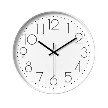 Imagem de Relógio de Parede Silencioso Moderno – Ideal para Cozinha, Quarto, Sala ou Escritório(BRANCO)