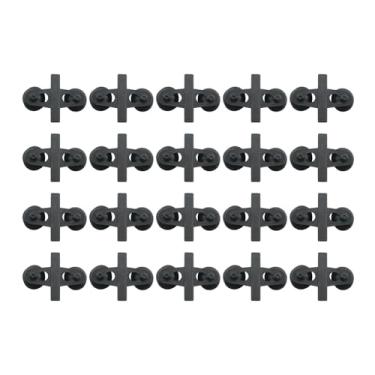 Imagem de WELWIK 20 peças de PVC preto divisor de aquário braçadeira de ventosa clipe de fixação de vidro adequado para separar aquário e apoiar painéis de malha de plástico