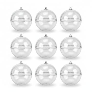 Imagem de Bola de Natal Transparente Acrílico - 6,5cm (10)