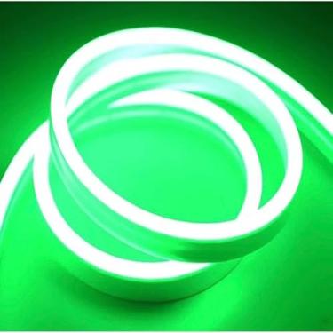 Imagem de Fita de LED Mangueira Neon 5 Metros IP65 Flexível Com ou Sem Fonte | 8 Cores (Verde,Sem Fonte)