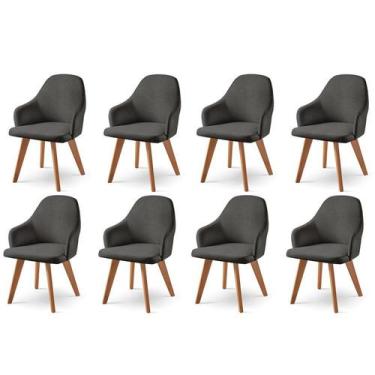 Imagem de Kit 8 Cadeiras para Mesa de Jantar Manuela - Zurc Decor