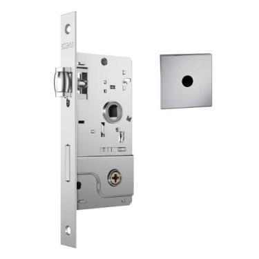 Imagem de Fechadura 800 Tetra Rolete para Porta Pivotante Roseta Quadrada1 Inox 