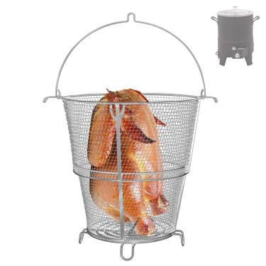 Imagem de BBQration Cesta de fritadeira de peru para fritadeira de peru Charbroil Big Easy Oilless 17102065, cesta de grelha para fritadeira de peru sem óleo Char-Broil, peças para a cesta de fritadeira Big