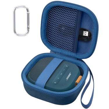 Imagem de Aenllosi Capa para alto-falante Bose SoundLink Micro Bluetooth 2ª geração, organizador de armazenamento de alto-falante Bose, azul crepúsculo (apenas capa)