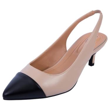 Imagem de Comfort Plus Sapato feminino Kittie com salto médio da Payless, Nude (preto), 39