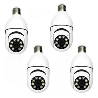 Imagem de Kit Câmera De Segurança À Prova D'água Aplicação De Lâmpada Sem Fio Visão Noturna full HD(4)