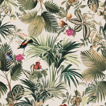 Imagem de Papel De Parede Botânica Hf Folhagem Verde 81666