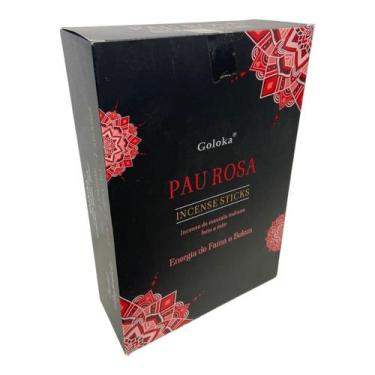 Imagem de Incenso Massala Vareta Goloka Pau Rosa Cx com 12 - Lua Mística - 100% 