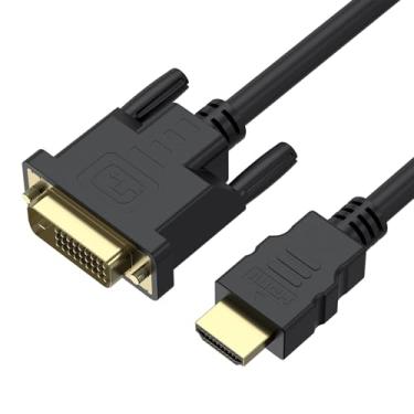 Imagem de Wanme Cabo adaptador HDMI para DVI, plug and play bidirecional de alta velocidade 1080p, adaptador DVI para HDMI para televisão/monitor/placa de vídeo/placa gráfica (4,9 pés)