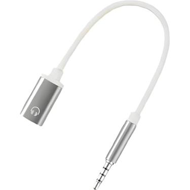 Imagem de Kryoflare Adaptador de conector de fone de ouvido, cabo de áudio macho de 3,5 mm para fêmea tipo C, cabo conversor de fone de ouvido, compatível com smartphones, leitores de MP3, laptops, preto