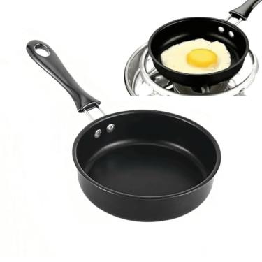 Imagem de Frigideira antiaderente de 12,7 cm (5 pol.) Frigideira redonda para ovos, uma frigideira de ovo, panqueca de ovo, omelete, mini lava-louças, frigideira de ovo pequeno, sem PFOA, frigideira portátil