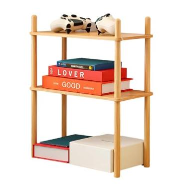 Imagem de WooFawn Organizador expansível de prateleira de bancada de bambu – Suporte de especiarias resistente de 68 kg, armazenamento em várias cenas para cozinha, escritório e casa – Presente útil para casa e