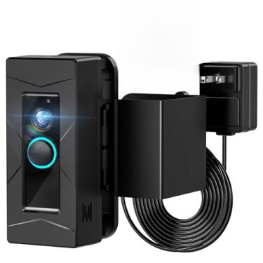 Imagem de Suporte de campainha antifurto sem perfuração, fornece energia através de um transformador de 24 V, com suporte giratório para câmera (campainha não incluída)