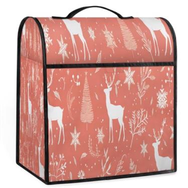 Imagem de Capa de misturador para decoração de alces de Natal para batedeira de 6 a 8 litros de auxílio de cozinha resistente à poeira capas protetoras de armazenamento capas de eletrodomésticos para máquina