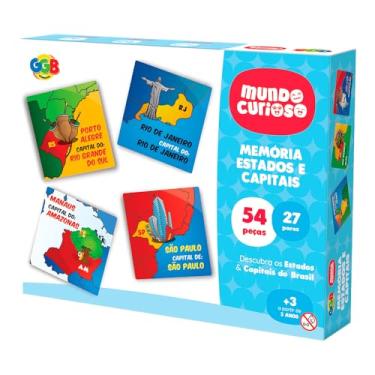Imagem de Jogo da Memória Estados e Suas Capitais, GGB Plast, Multicor