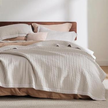 Imagem de Juego de Ropa de Cama Bedsure con Edredón Talla Twin, Cubrecama y Fund