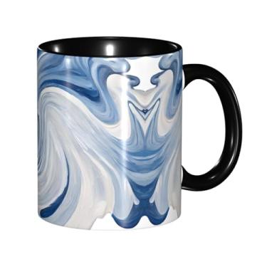 Imagem de Zeraoke Canecas de café criativas com impressão mural de mármore, personalizadas, presente para família, tamanho de 325 ml, unissex