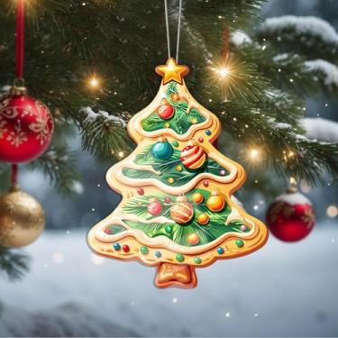 Imagem de Enfeites de Natal, árvore de cristal, enfeites de árvore de Natal feitos à mão, decoração de carro e casa - presentes de Natal, decoração de artesanato em acrílico, ideias de troca de presentes para