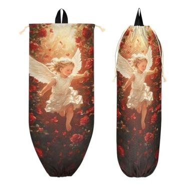 Imagem de xigua Suporte de parede para saco de plástico para Dia dos Namorados com cordão, 1 pacote, reutilizável para decoração de bolsas, meias, roupas íntimas e gravatas